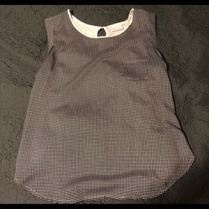 New York & Co Black and White checked blouse